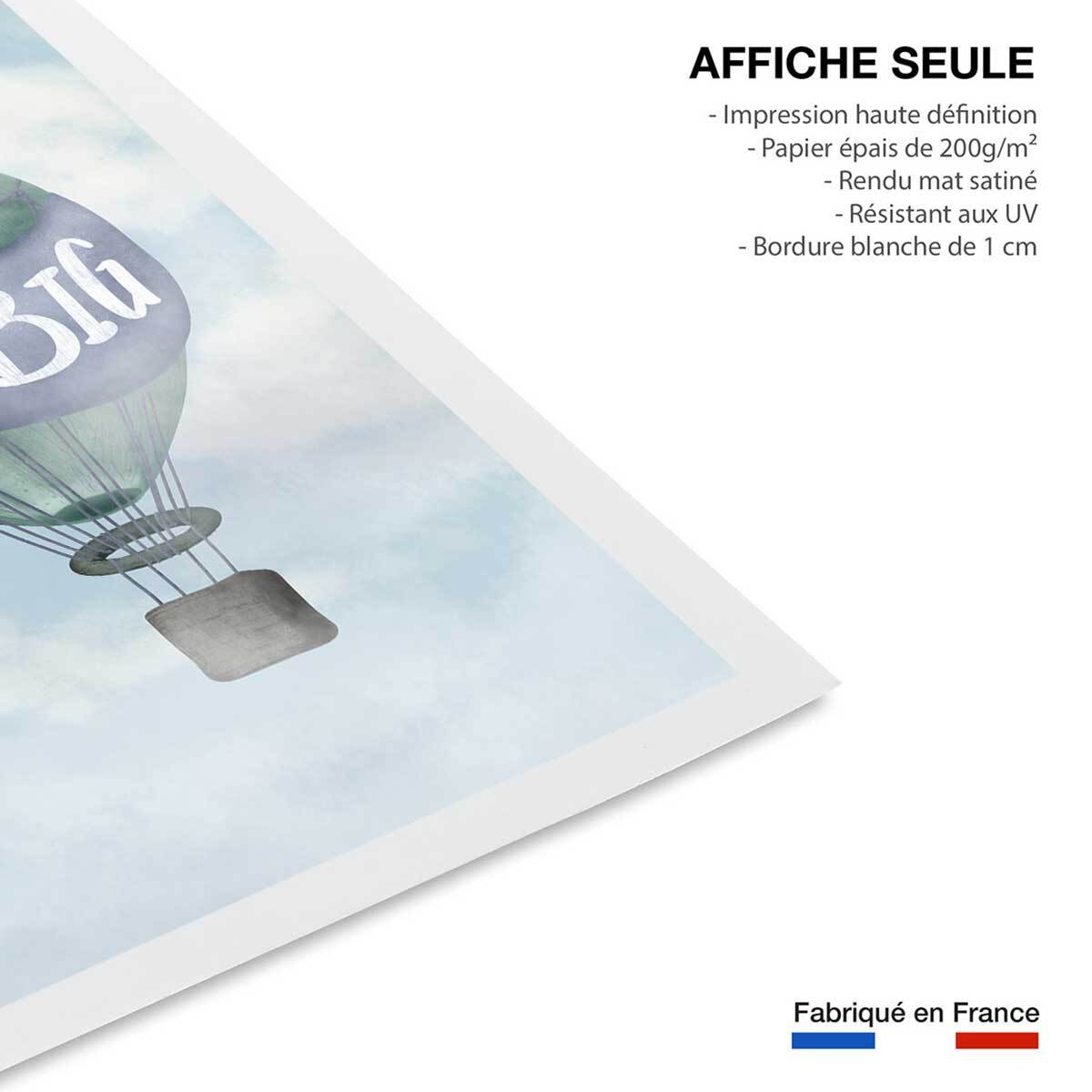 Affiche enfant rêver grand bleu  Affiche seule