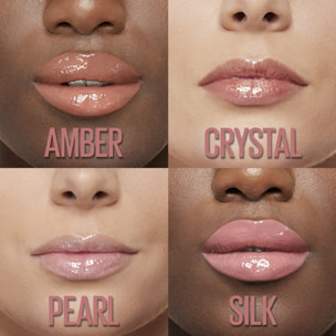 Maybelline New York Lifter Gloss Crayon à lèvres Amber (007), Crystal (010), Silk (004) & Pearl (001)