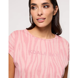 Camiseta Manga Corta Rosa - Zebrira