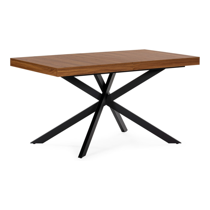 Mesa de Comedor Extensible Palermo efecto Nogal, 140-180 cm