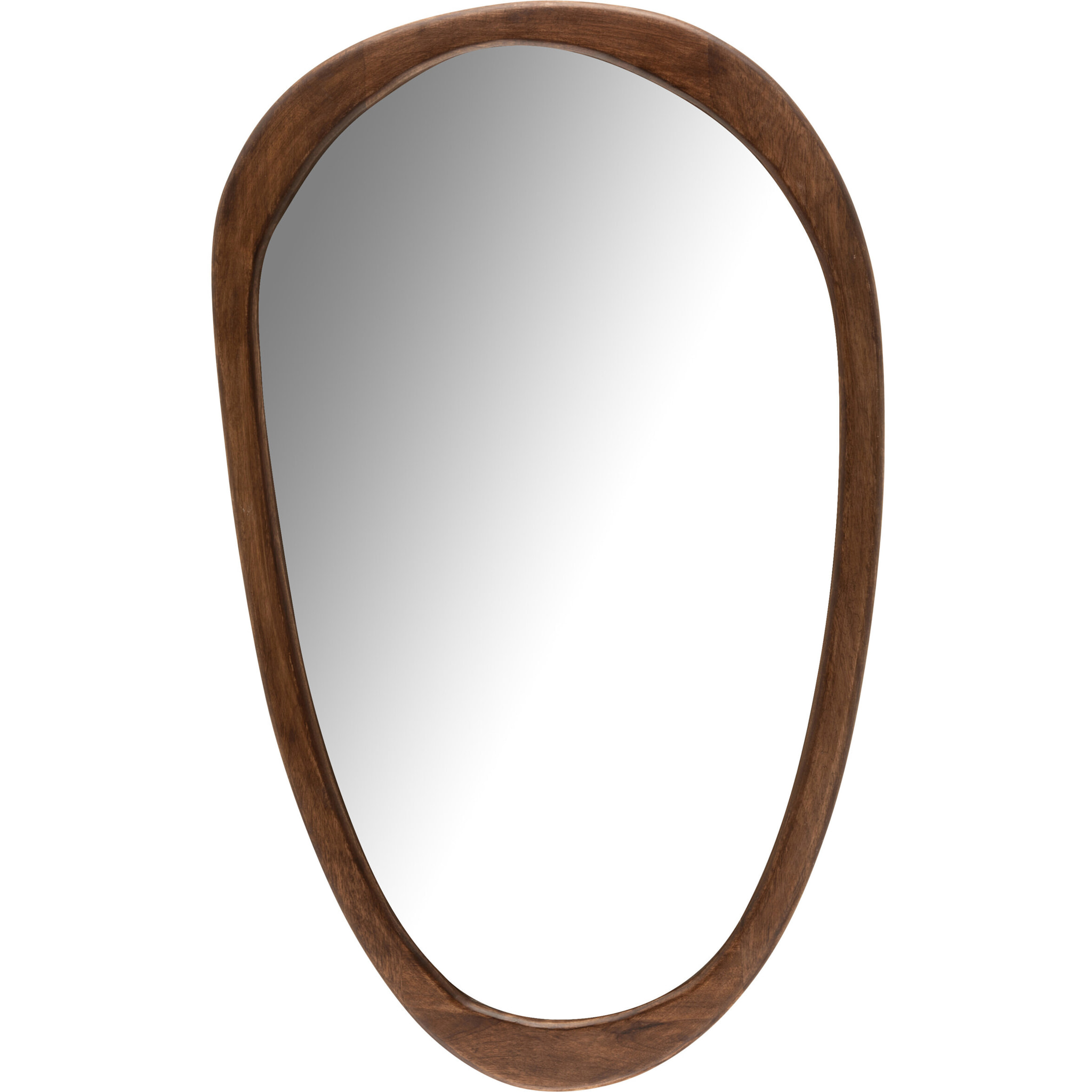 J-Line miroir Irrégulier - bois - brun foncé - large