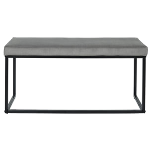 Banc Giulia Gris Velours Cotele