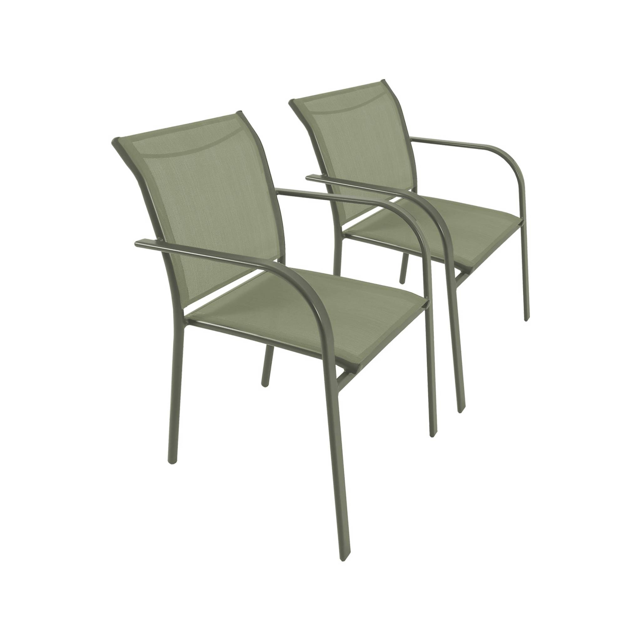 Fauteuil de jardin aluminium (lot de 2) AMARA