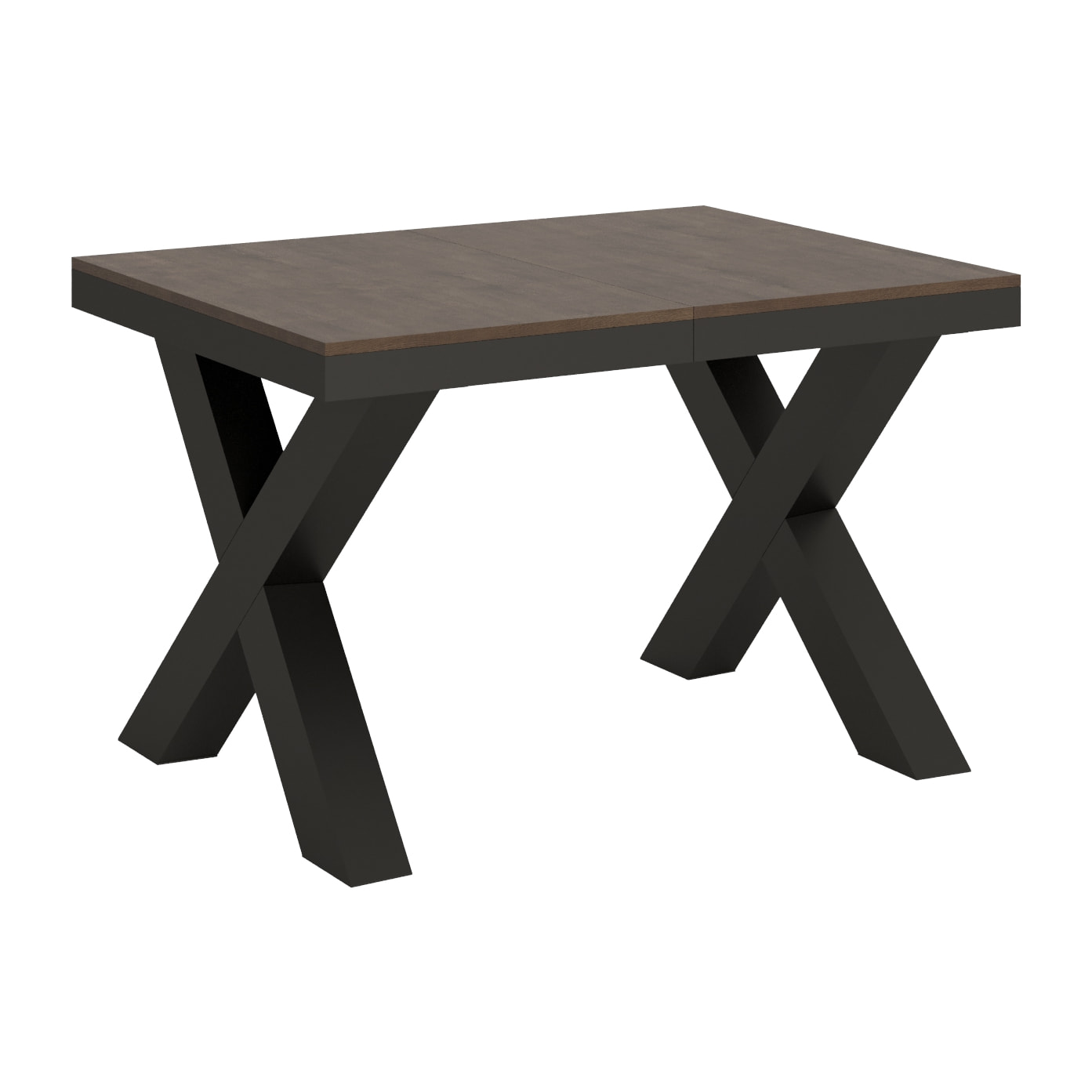 Table extensible 90x120/380 cm Traffic Evolution Noyer cadre Anthracite