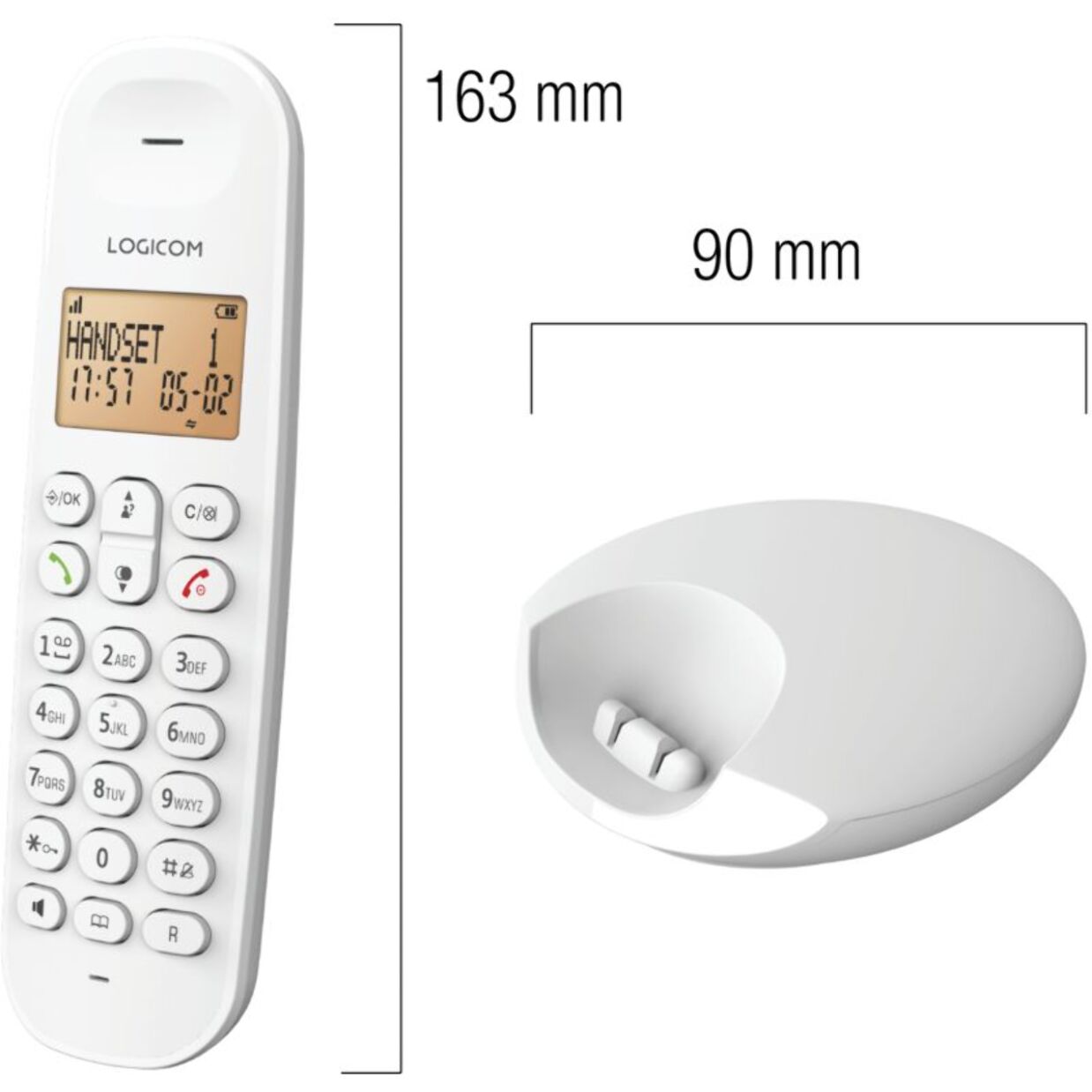 Téléphone sans fil LOGICOM Iloa 150 Solo Blanc