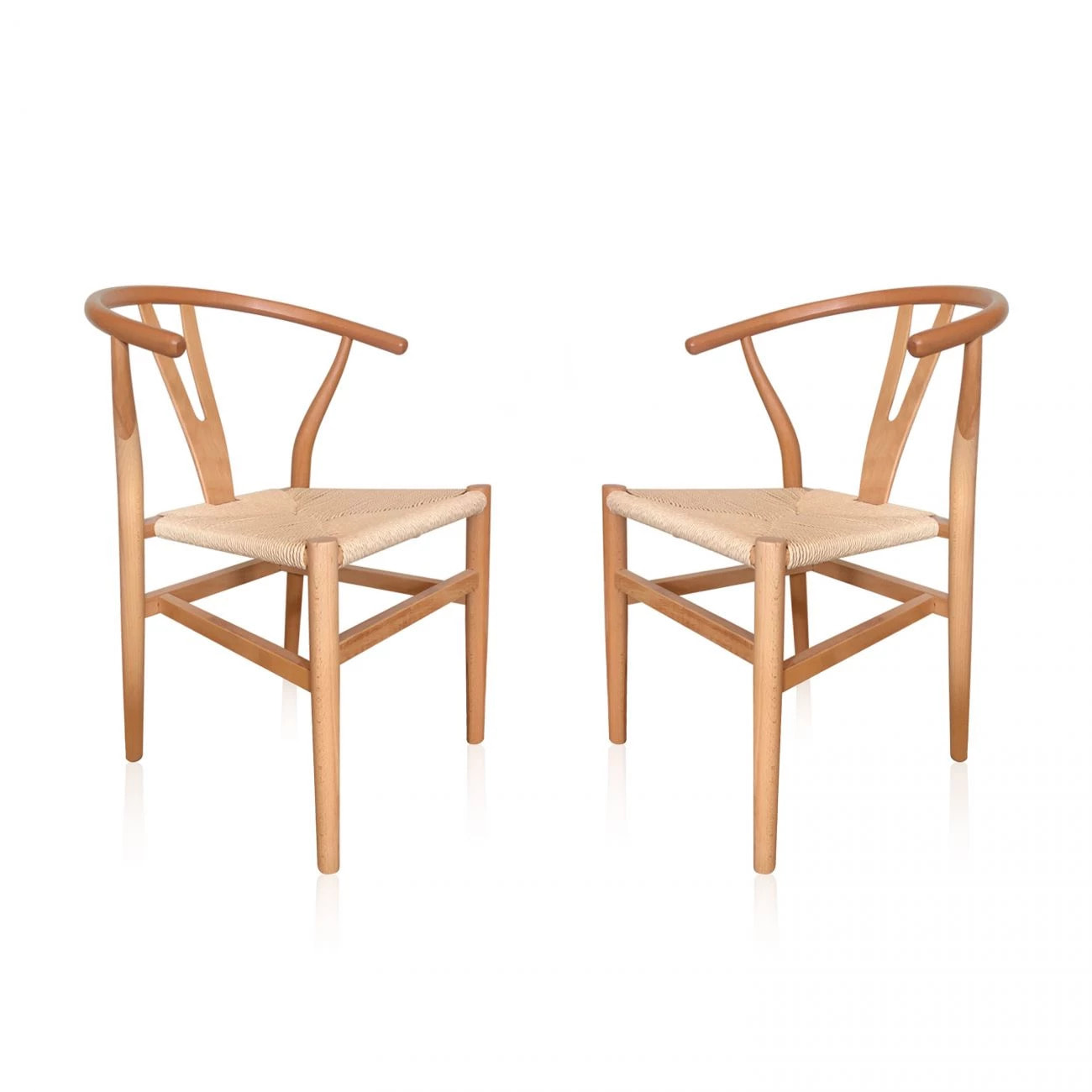 Pack 2 sillas de comedor Kioto Natural claro