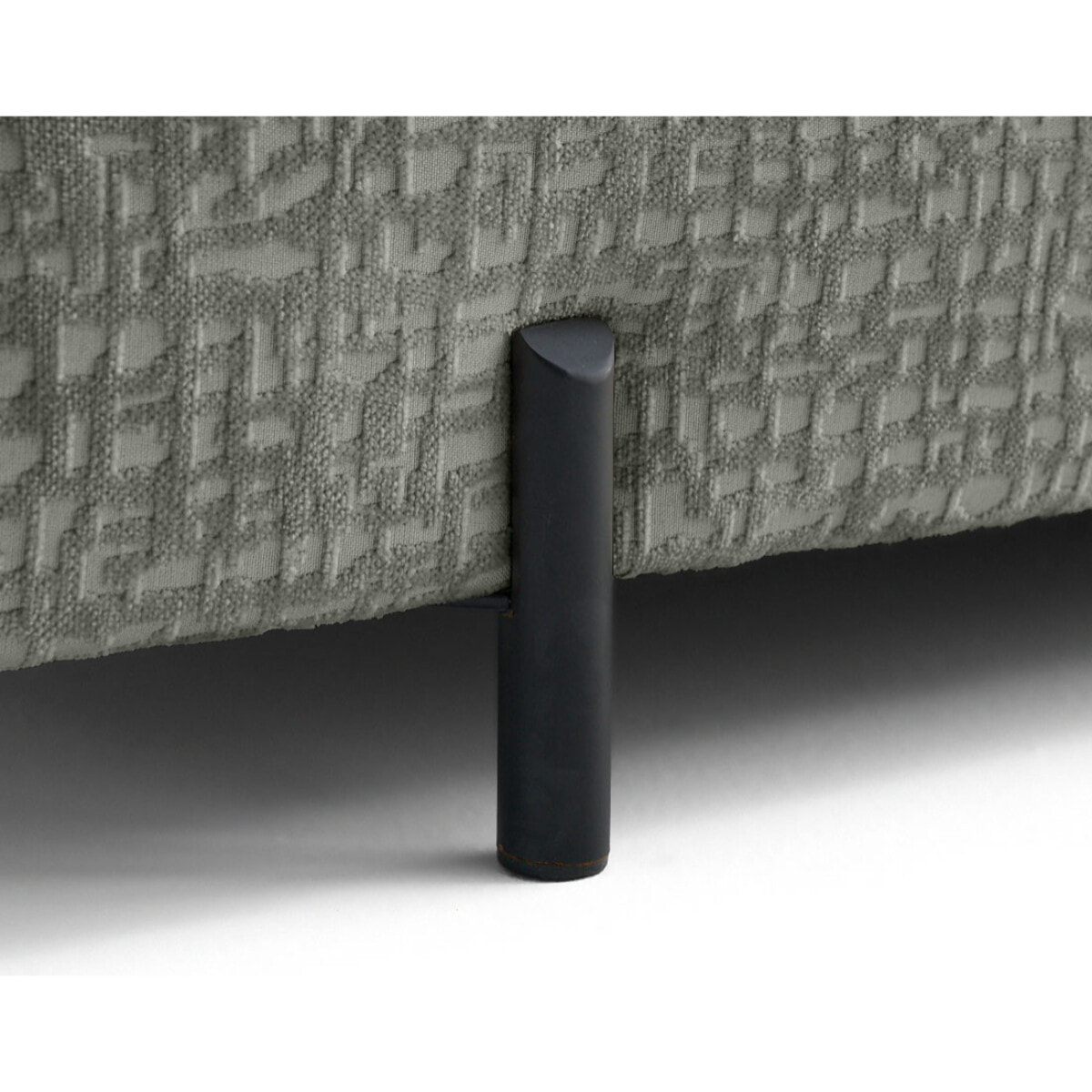 Brescia - banquette 3 places convertible en tissu velours relief - Gris