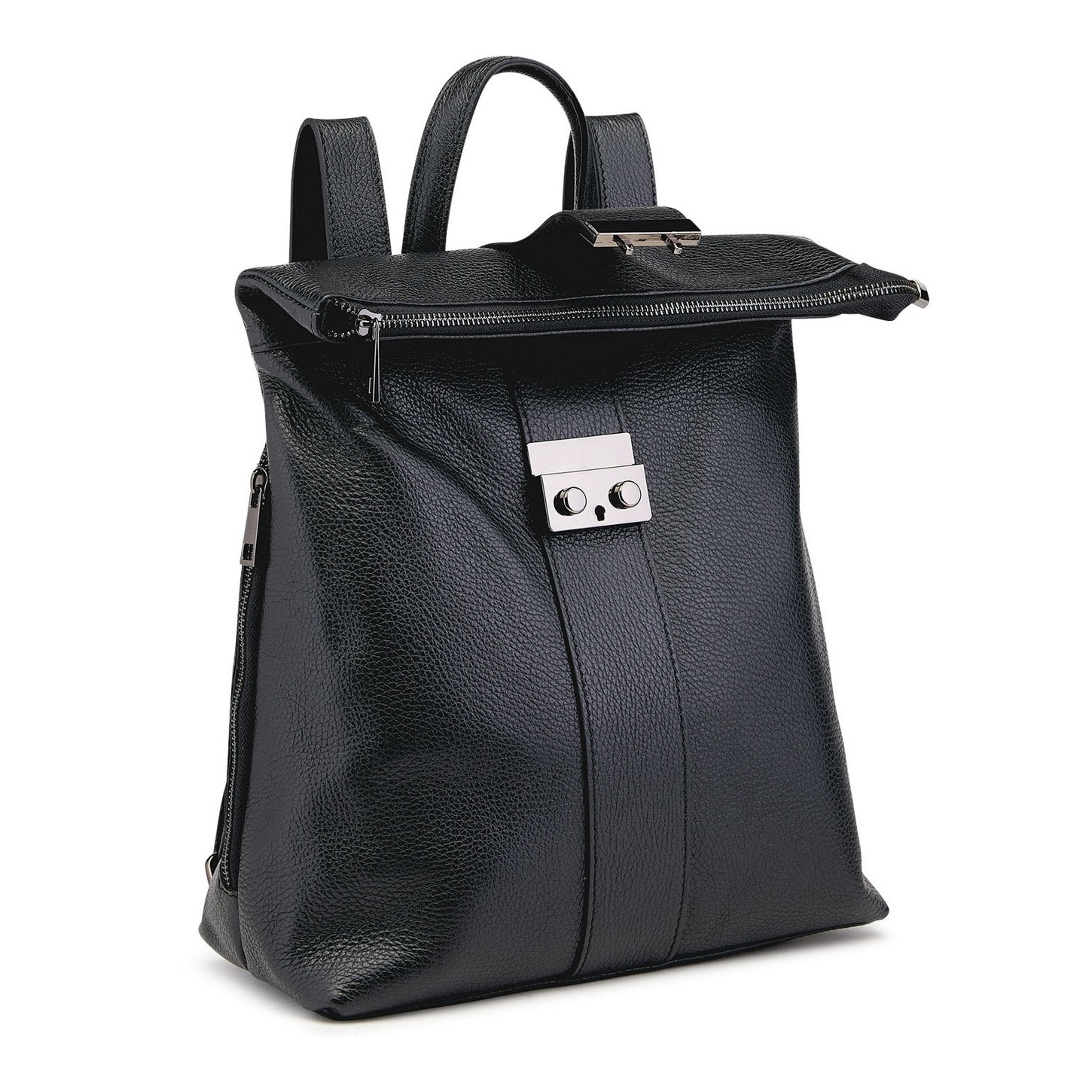 Borse Donna colore Nero-in pelle Made in Italy 38x33x14cm