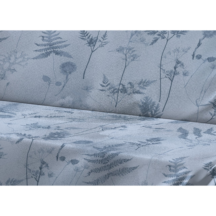 Telo Arredo Copritutto Grand Foulard Copridivano Copriletto 100% Cotone Disegno Soffione Azzurro