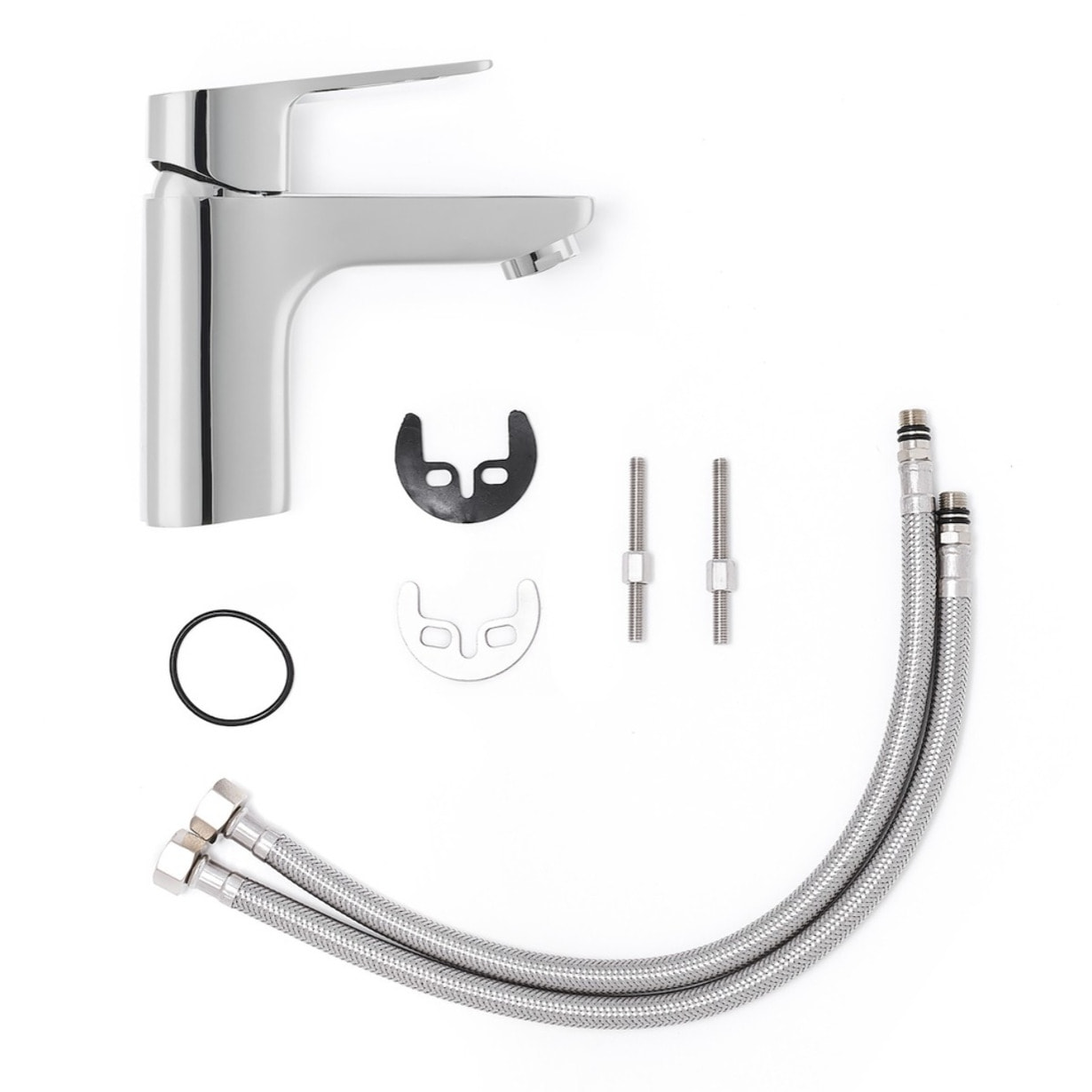 Optima Cube Way mitigeur de lavabo sur pied sans vidage, taille M, chrome (CU271M)