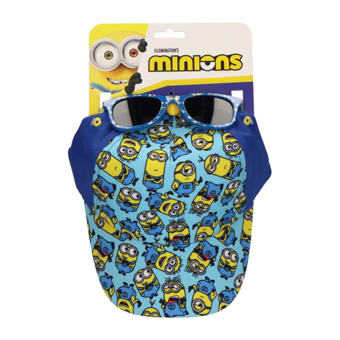 Set Gorra y Gafas de Sol "Minions"- Color Azul