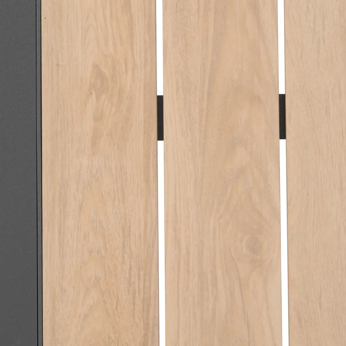 Table basse de jardin carrée "Évasion" graphite & honey 87 x 87cm en aluminium