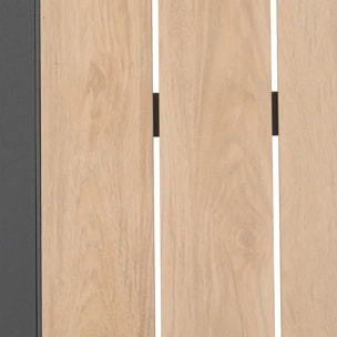 Table basse de jardin carrée "Évasion" graphite & honey 87 x 87cm en aluminium