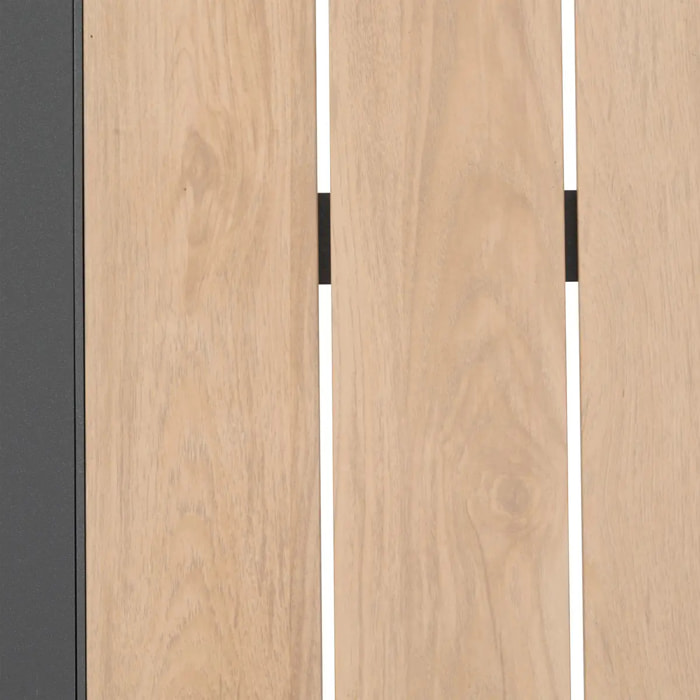 Table basse de jardin carrée "Évasion" graphite & honey 87 x 87cm en aluminium