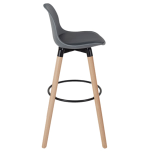 Tabouret De Bar Walt Gris - Lot De 2