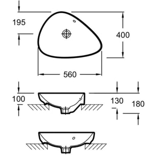 Vasque à poser Nouvelle vague