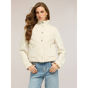 Motivi - Piumino bimaterico - Bianco