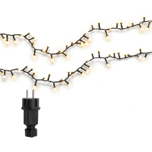 Guirnalda berry snake de luces led blanco cálido con 8 funciones y temporizador