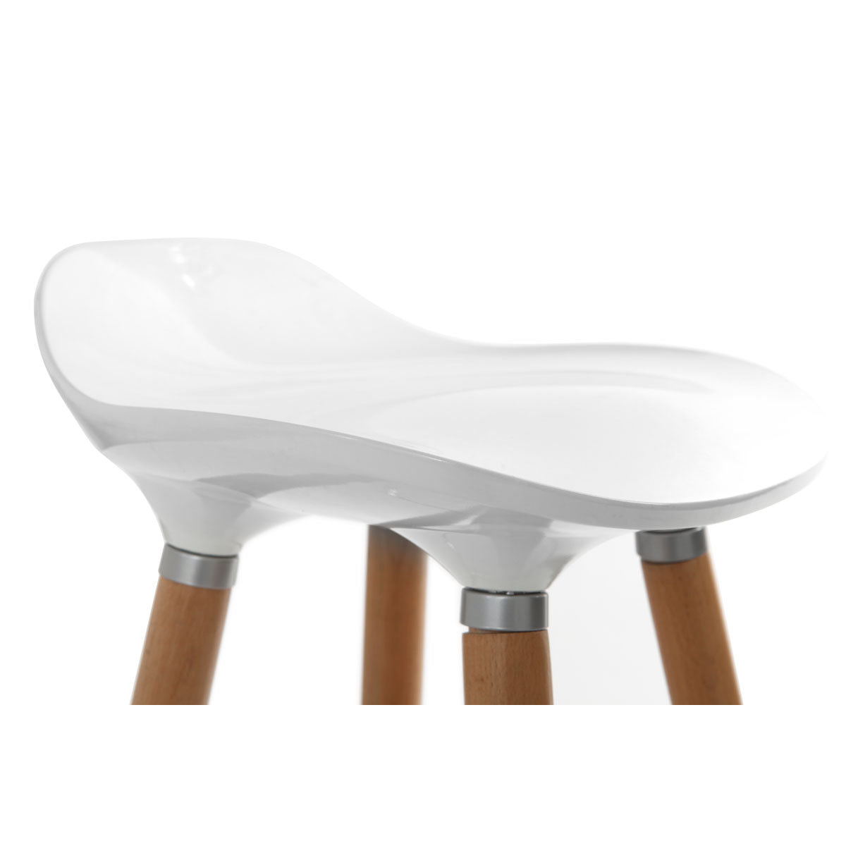 Tabourets de bar scandinaves blancs (lot de 2) GILDA