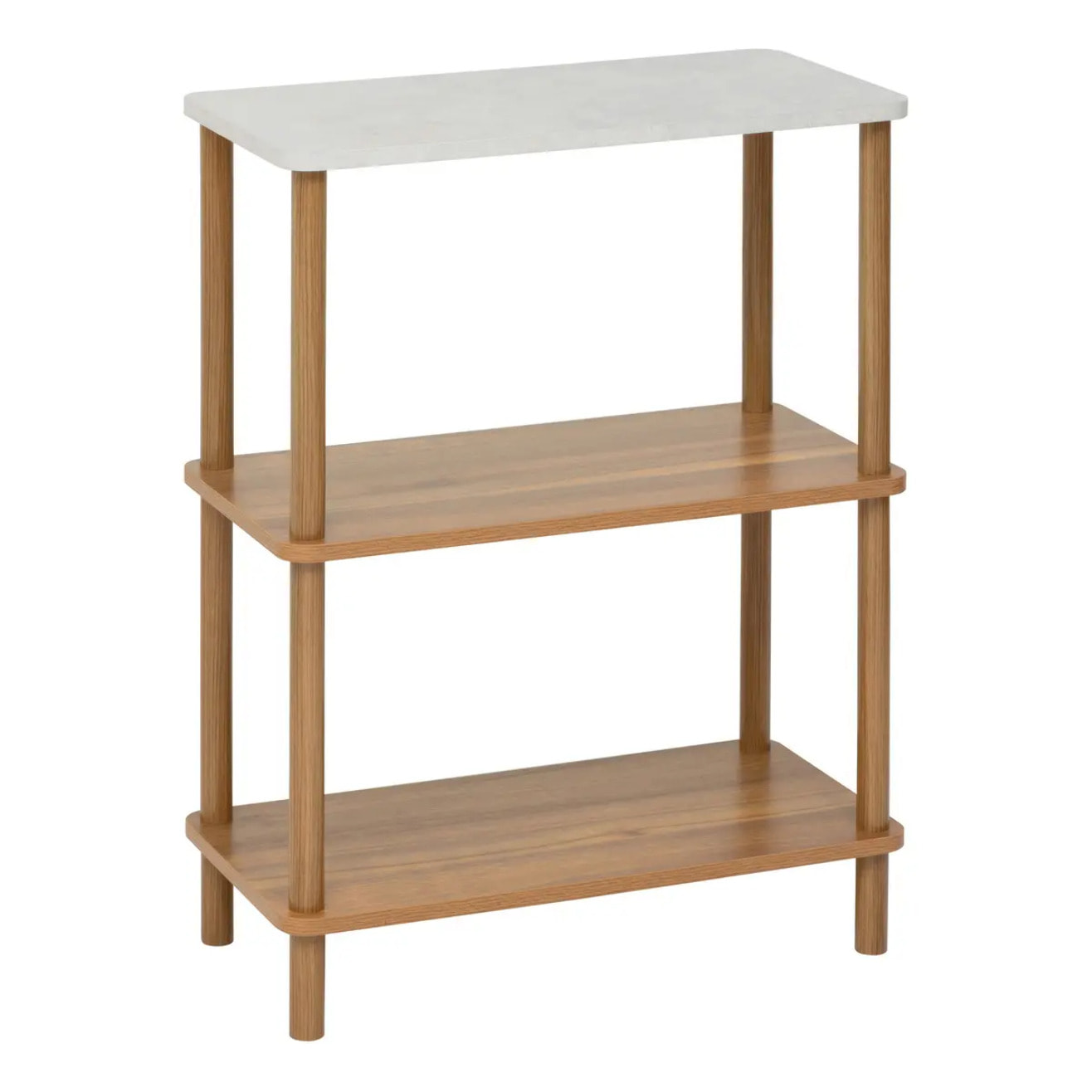 Etagère 3 niveaux Come bois et effet marbre