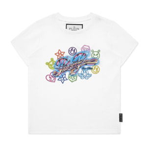 PHILIPP PLEIN T-shirt Round Neck SS Strass Smile