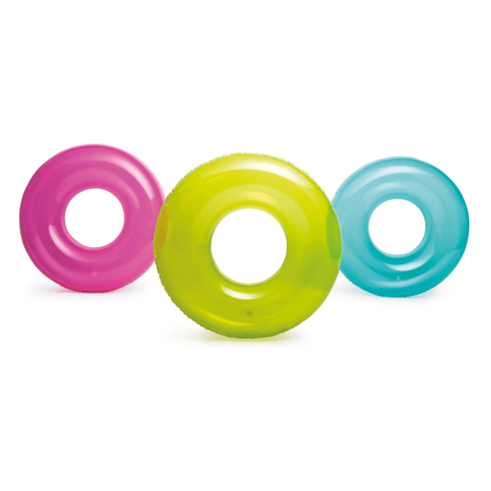 Intex Salvagente Trasparente Colorato, Colori Assortiti, 76 cm