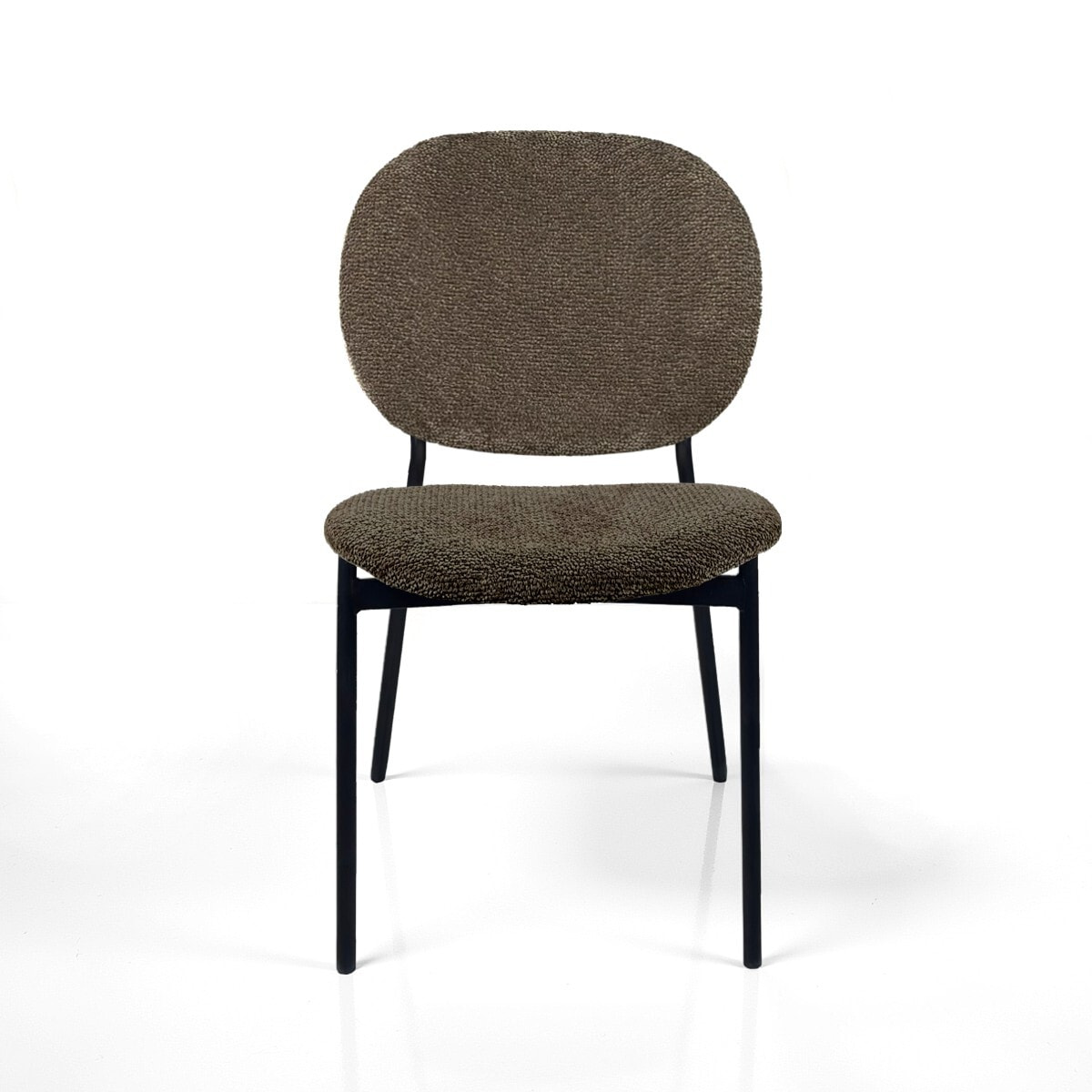 Lot de 2 chaises de salle à manger Tomasucci WERZA, en tissu, marron, 58 × 47 × 81 cm