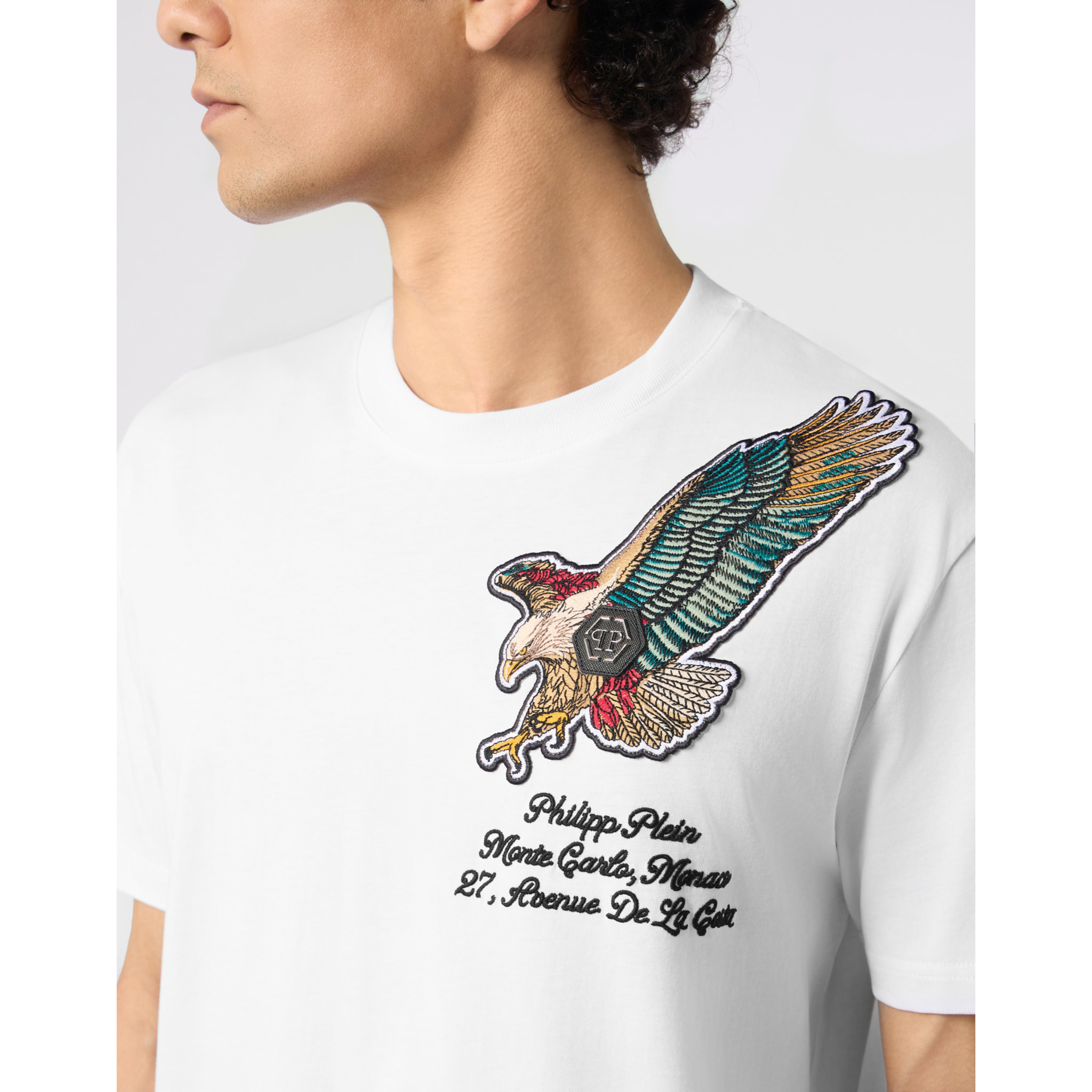 PHILIPP PLEIN Round Neck T-Shirt Eagle Montecarlo
