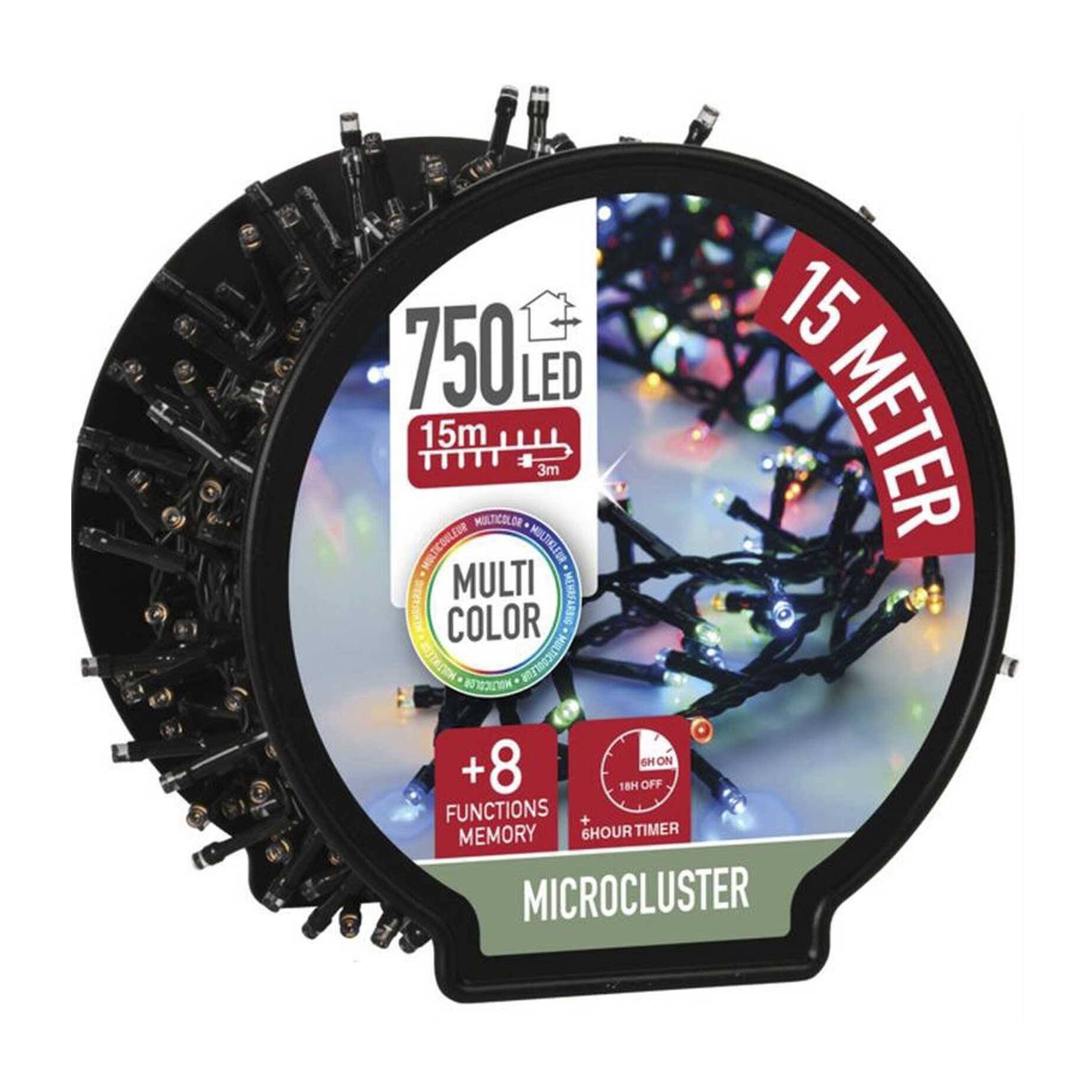 Clúster de 750 Luces LED Multicolor - 18 metros