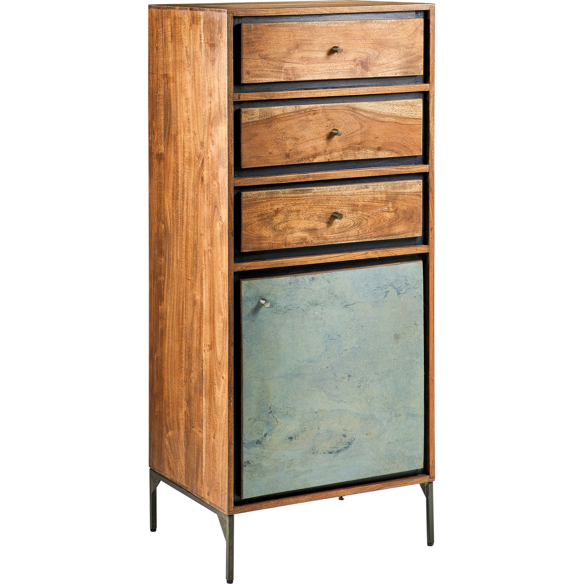 ARDESIA - CABINET 3 CASSETTI UNO SPORTELLO - misura: 58X45X136 cm