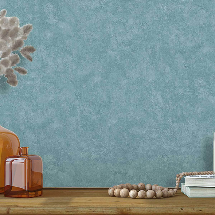 Papier peint texture minérale bleu apaisant