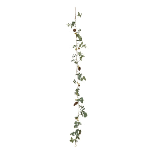 Guirlande pomme de pain et eucalyptus l.1,5m vert
