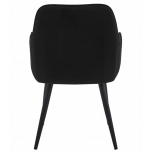 Set di 2 sedie con braccioli Nana in velluto nero