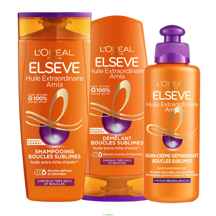 L'Oréal Paris Elseve Huile Extraordinaire Amla La Routine des Cheveux Très Secs et Bouclés