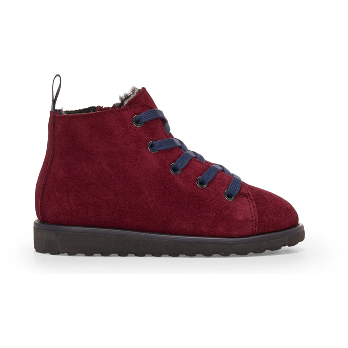 Stivaletti Superga Bambino/a Rosso 3008 Kids Lace-Up Boot Suede