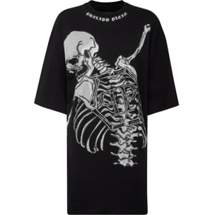 PHILIPP PLEIN T-Shirt Dress Short SKELETON