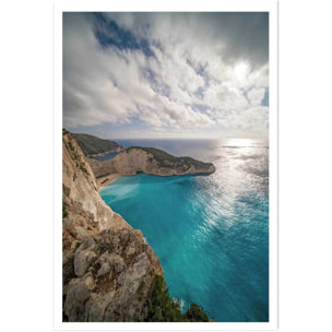 Poster bleu méditerranéen Affiche seule