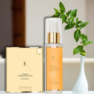 SUERO ELIXIR DE COLÁGENO + VITAMINA C 60ML + Parches de hidrogel para ojos con vitamina C x 5
