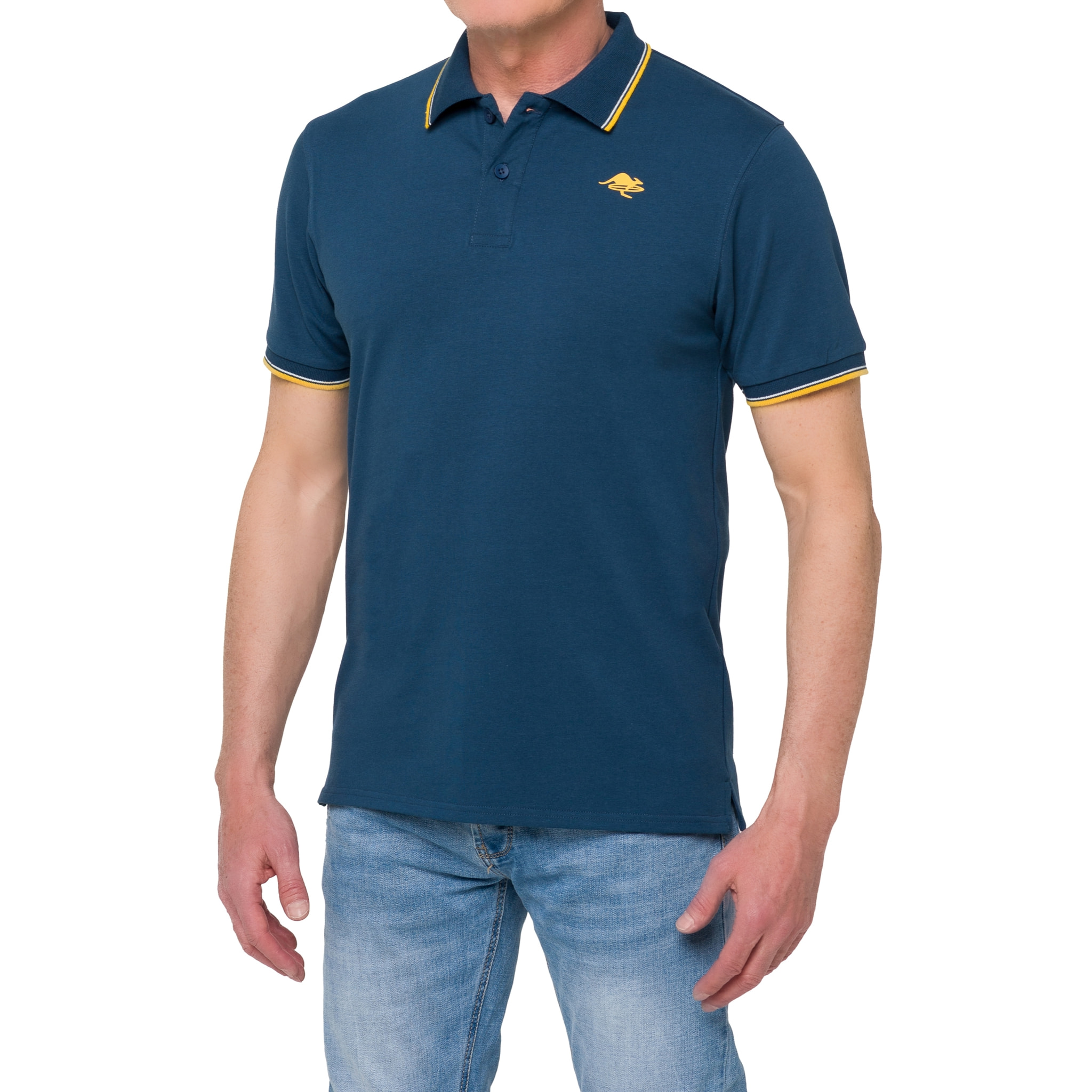Polo con righine Hot Buttered Amak blu indigo