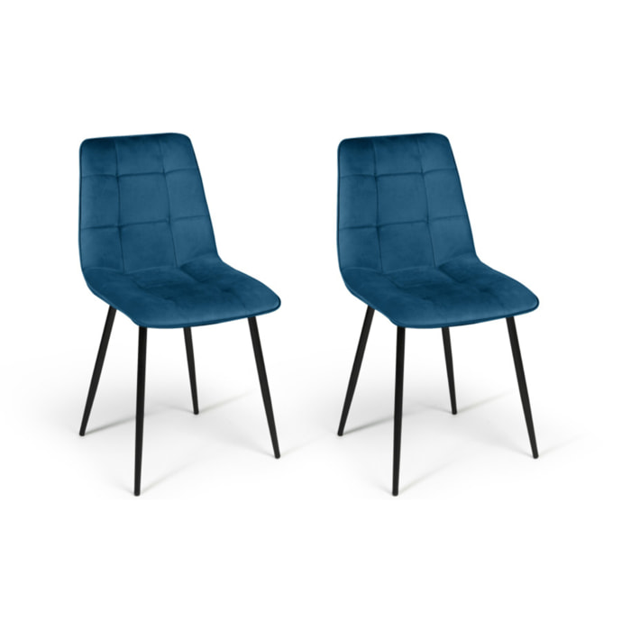 Chaises Linda - Bleu canard