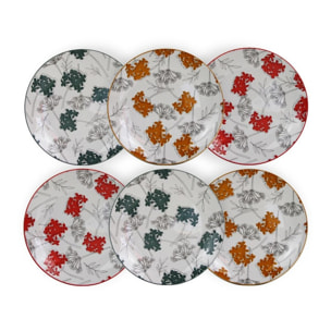 Lot de 6 assiettes à dessert, COTTAGE