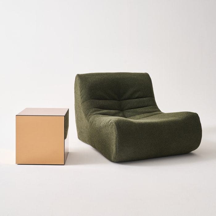 Table cubique miroir, bout de canapé, table d'appoint cube miroir 40cm MIRAGE