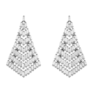 Pendientes con Circonita Rubí acabados en oro rosa de 18K