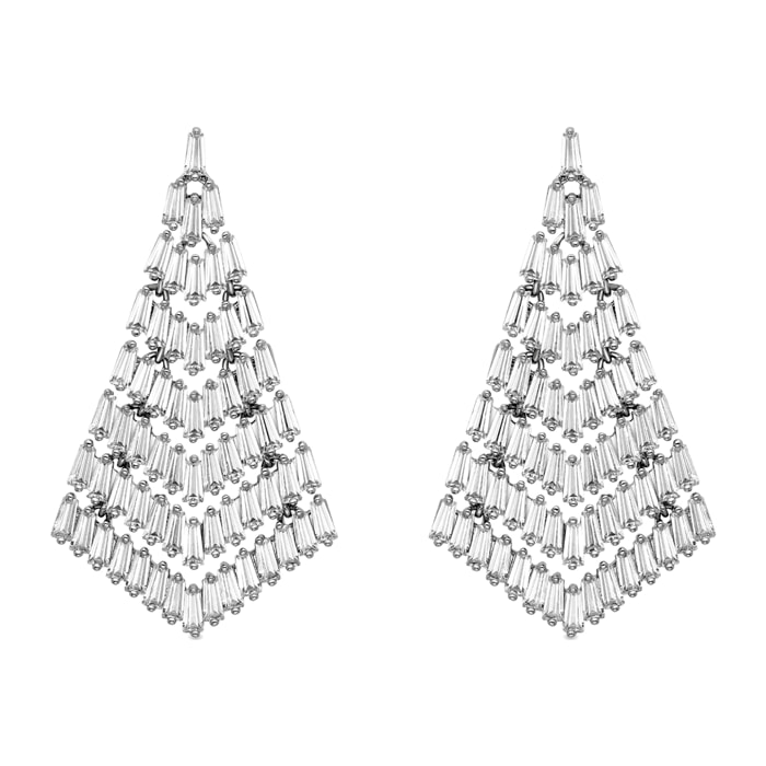 Pendientes con Circonita Rubí acabados en oro rosa de 18K