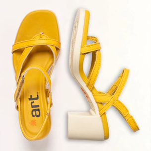 Sandalias con tacón 1844 NAPPA YELLOW/ CANNES color Yellow