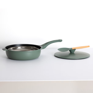 Sauteuse D28cm en fonte d'aluminium vert