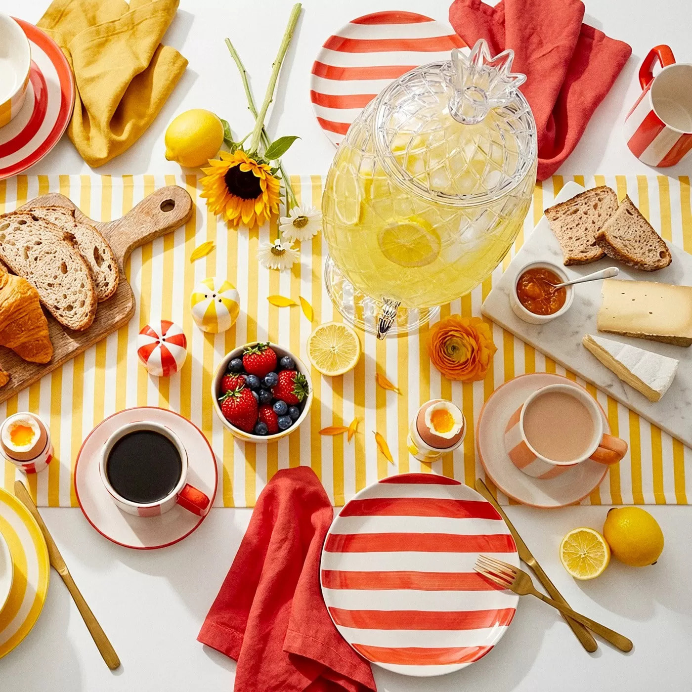 Tasses Cocina oranges et blanches set de 6 Kare Design
