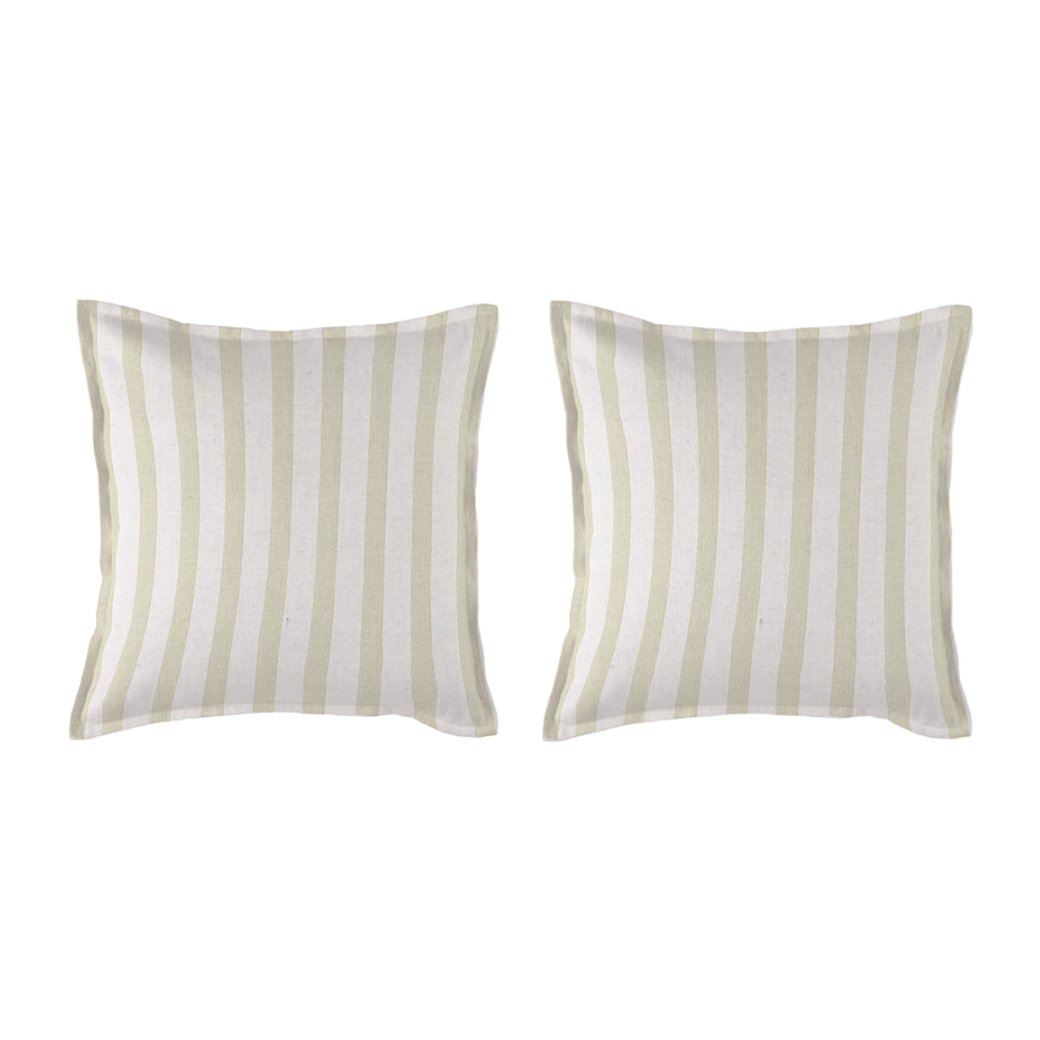 2 Fundas de almohada 100% percal de algodón orgánico BENGALE 50x50+2,5 cm - arena