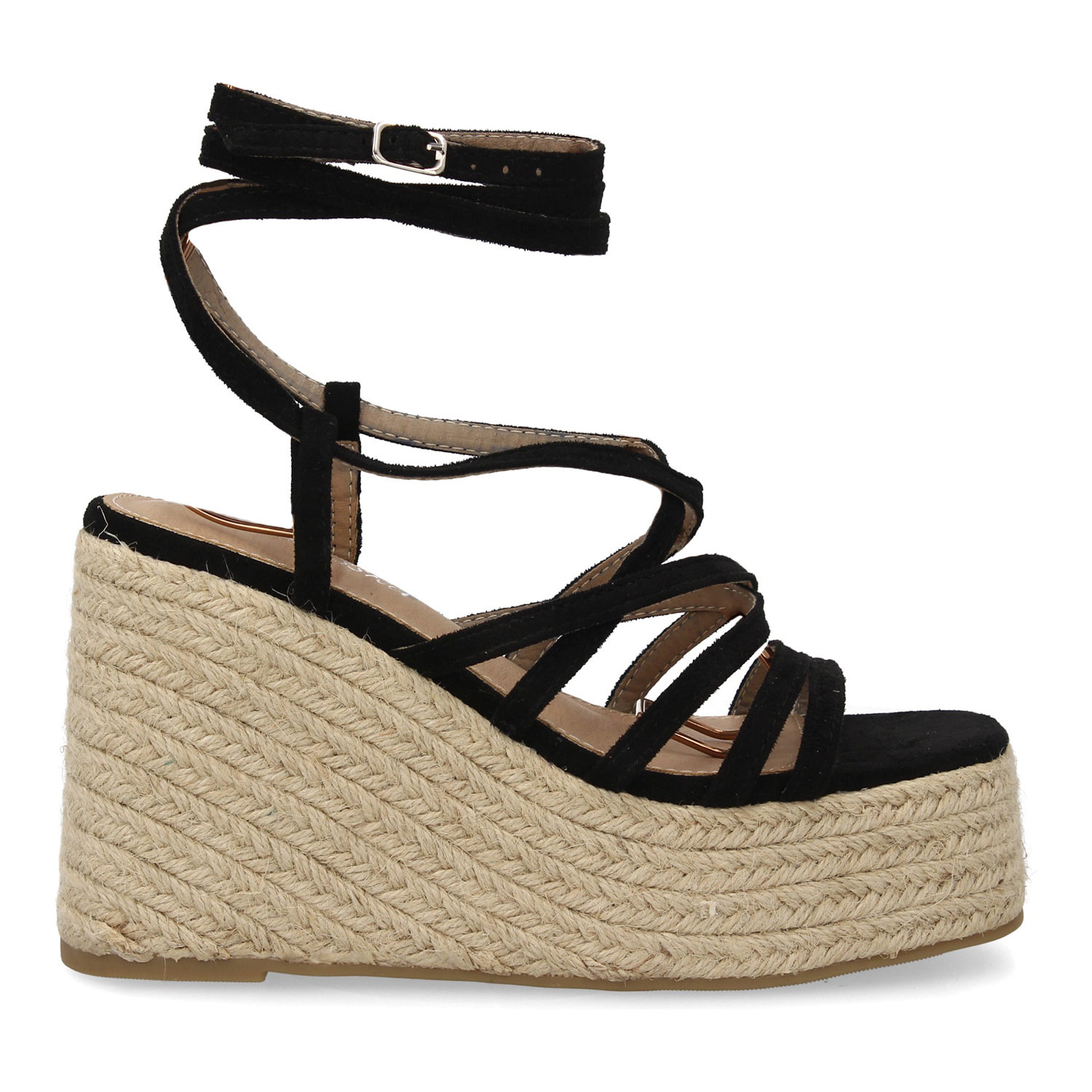 Sandalia romana cuña alta plataforma para mujer