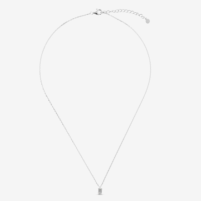 Collana Maglia Forzatina in Argento 925 con Cubic Zirconia a Baguette
